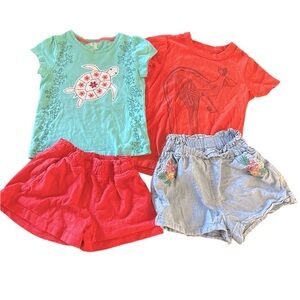 Bundle Of Girls Tees And Shorts: Brands Baby Gap, Tea And Primary sizes …